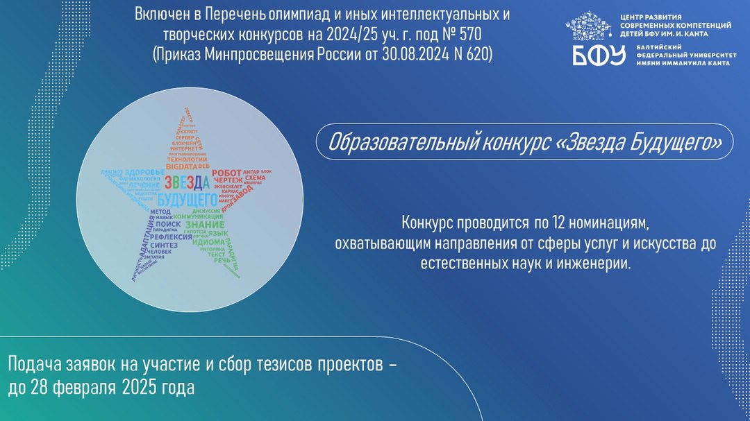 Образовательный конкурс «Звезда Будущего» .